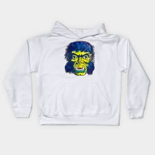 yellow monster monkey Kids Hoodie